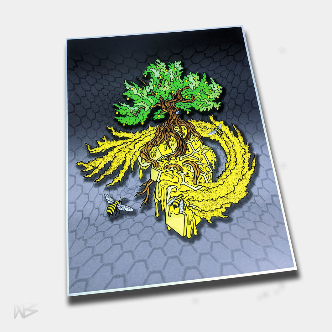 Honeydust Grey Print - NARBONEZZ