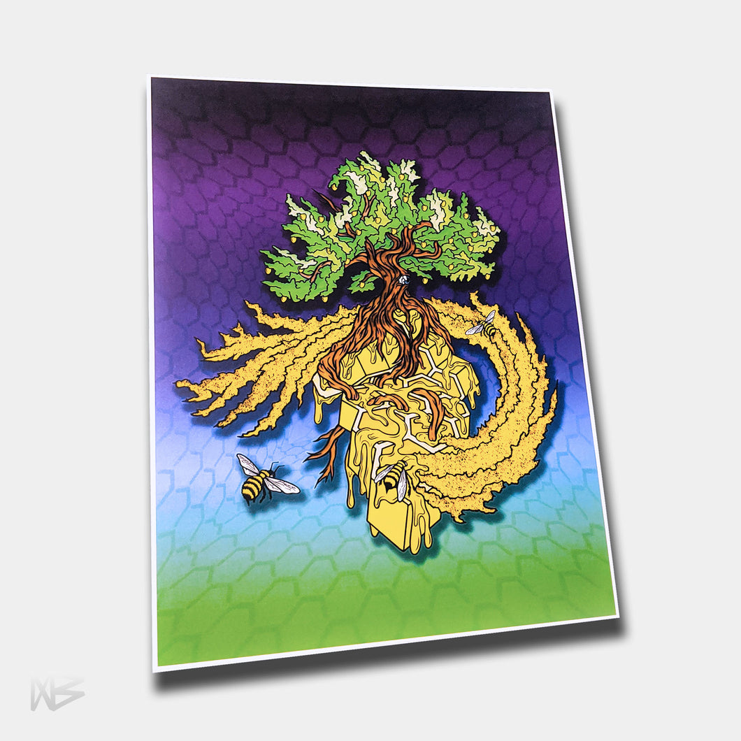 Honeydust Purple Print - NARBONEZZ