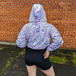Pastel Prism Cropped Windbreaker - NARBONEZZ