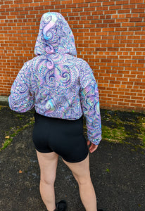 Pastel Prism Cropped Windbreaker - NARBONEZZ