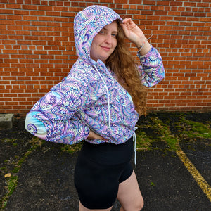 Pastel Prism Cropped Windbreaker - NARBONEZZ