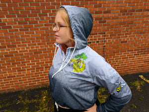 Honeydust Grey Cropped Windbreaker - NARBONEZZ