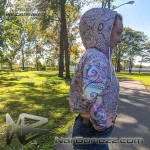 Pastel Prism Cropped Windbreaker - NARBONEZZ
