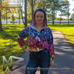 Wondering Clown Cropped Windbreaker - NARBONEZZ